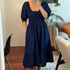 Hill House Navy Midi Dress